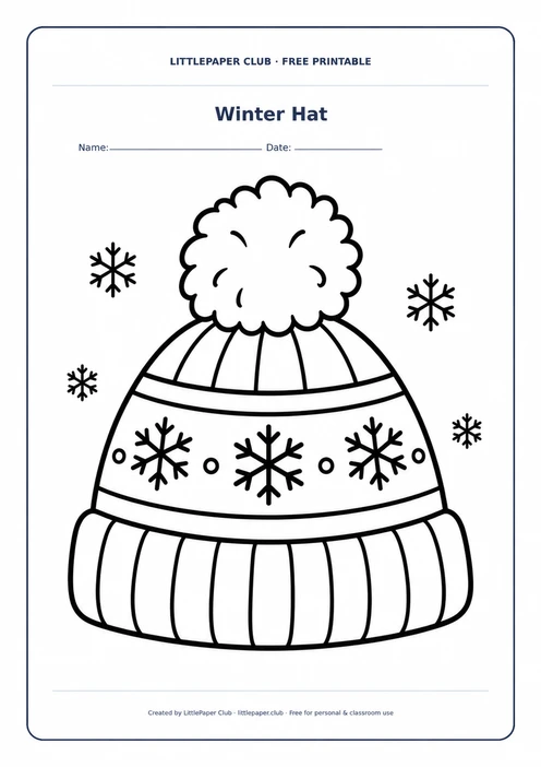 Hat Coloring Page