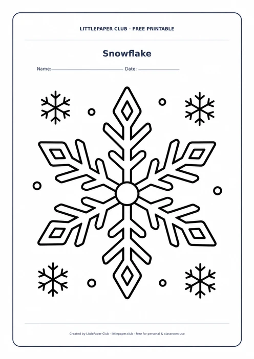 Snowflake Coloring Page