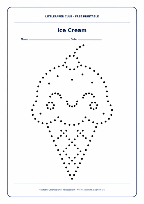 Ice Cream Dot Tracing