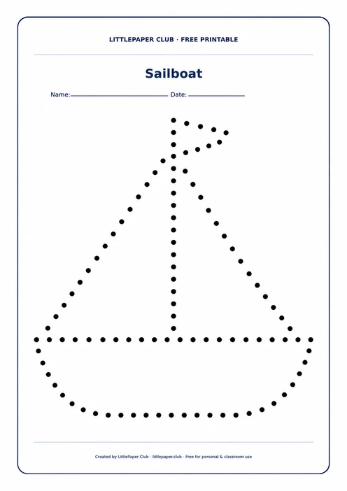 Sailboat Dot Tracing